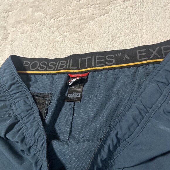 GERRY Men's Pull-On Trail Shorts Flat Front Stretch Blue - Size XXL - Picture 5 of 12